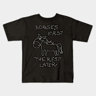 funny horse Kids T-Shirt